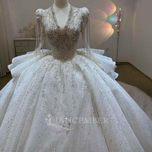 Vestido de Novia con Hermosos Adornos, Estilo Princesa, Talla Grande, Vestido De Noiva Lsjj68 - Product Image 4