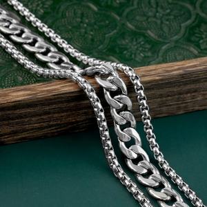 Pulseras de eslabones cubanos, cadena de caja redonda, banda para la muñeca de acero inoxidable, accesorios de joyería de moda, joyería al por mayor, cadena cubana - Product Image 6