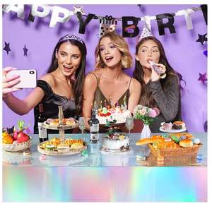 <span class=keywords><strong>Amazon</strong></span> Venta caliente nuevo mantel láser al por mayor vajilla escena decoración simple láser decoraciones para eventos fiesta suministros - Product Image 6