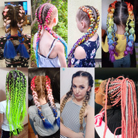 Expression synthétique 24 pouces Jumbo tressage cheveux extension de cheveux synthétiques Crochet Ombre tresses 100g cheveux tressés synthétiques