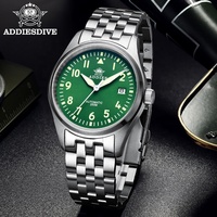 Montre de plongée sous-marine en verre saphir pour hommes, 200m, 316L, en acier inoxydable, japon, NH35, montre pilote d'aviation automatique,