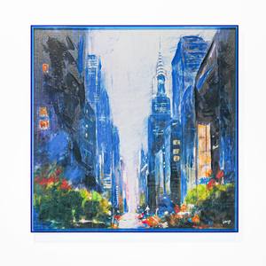 CUADRO DE TELA PARA PINTAR CON MARCO ACRÍLICO AZUL 85X85CM GROSOR 5CM - Product Image 1