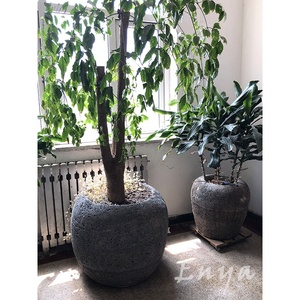 Jardinière <span class=keywords><strong>de</strong></span> <span class=keywords><strong>palmier</strong></span> en béton Vintage, aménagement paysager extérieur, pierre <span class=keywords><strong>de</strong></span> Lave en Fiber, ornements <span class=keywords><strong>de</strong></span> jardin, grands Pots <span class=keywords><strong>de</strong></span> fleurs <span class=keywords><strong>pour</strong></span> plantes - Product Image 1