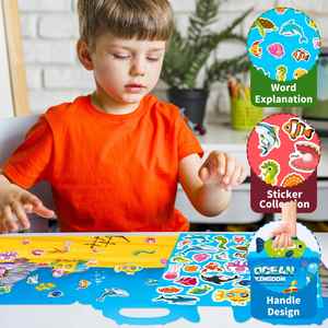 Libros de Pegatinas de Gel Reutilizables con Dibujos Animados de Vehículos, Animales Marinos y el Cuerpo Humano para Niños Pequeños de 1 a 3 Años - Product Image 2
