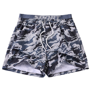 Di alta qualità all'ingrosso personalizzato stampa digitale blu mimetico pantaloncini da spiaggia impermeabili da uomo pantaloncini da bagno per adulti - Product Image 4