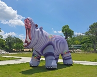 Hippopotame gonflable géant personnalisé pour événements festifs, en PVC Taraulin et tissu Oxford, certifié CE/TUV, à vendre