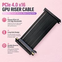 Câble d'extension PCIe 4.0 X16 double inversé à rangée unique pour configuration PC MOD, adaptateur de carte graphique à fente longue 64 Go/s