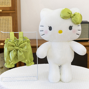 New Phong Cách Dễ Thương Kitty Sang Trọng Búp Bê Xin Chào Mèo Sang Trọng KT Đồ Chơi Màu Xanh Lá Cây Màu Hồng Quần Kitty Thú Nhồi Bông Trẻ Em Quà Tặng - Product Image 6