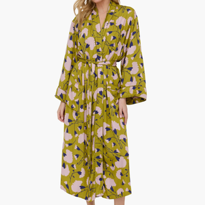 Robe de nuit à manches longues personnalisée imprimée pour femme, peignoir de détente, vêtements de nuit durables pour femme, pyjama, chemises de nuit - Product Image 1