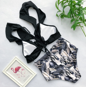 Femme À Volants <span class=keywords><strong>Haut</strong></span> Bikini Taille Haute Bas <span class=keywords><strong>Maillot</strong></span> <span class=keywords><strong>de</strong></span> <span class=keywords><strong>bain</strong></span> Deux Pièces - Product Image 3