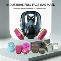 Masque respiratoire intégral de qualité professionnelle, durable, en silicone liquide, protection contre les vapeurs chimiques, compatible avec les cartouches filtrantes ABEK