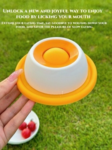 จานอาหารสัตว์เลี้ยงแบบกันพลิก ช่วยให้กินช้าลง ของเล่นแมวแบบกันกัด ทนทาน น้ำหนักเบา ช่วยลดความเครียด <span class=keywords><strong>แมว</strong></span>สามารถเลียเองได้ - Product Image 3