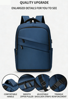 Sac à dos scolaire pour adolescents, durable, en polyester, léger, pour ordinateur portable 16 pouces, imperméable, sac à dos d'affaires pour ordinateur