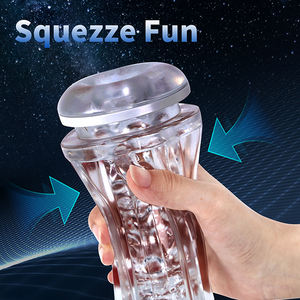 Alat ekstender pompa latihan Dildo pria, peralatan masturbasi gesekan Manual ABS + bahan TPE IPX7 tahan air kulit nyaman - Product Image 2