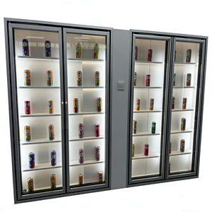 Vitrine réfrigérée verticale à double température avec porte vitrée Low-e pour magasins de proximité, conception coulissante pour une visibilité accrue - Product Image 4