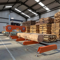 Scierie à bande portative en bois avec moteur électrique pour la coupe de gros bûches et le traitement du bois, équipement forestier