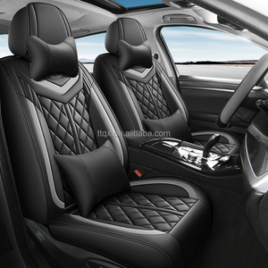 Coprisedili Auto in Pelle Grigia Elegante, Copertura Completa Stereo Resistente all'Usura per <span class=keywords><strong>Opel</strong></span> Astra <span class=keywords><strong>Corsa</strong></span> Mokka Crossland Grandland - Product Image 2