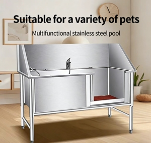 <span class=keywords><strong>Bañera</strong></span> de Acero Inoxidable para Baño y Aseo de Perros y Gatos, Piscina de SPA para Mascotas - Product Image 4