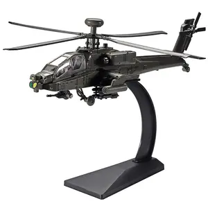 다이캐스트 1:64 합금 아파치 AH-64 블랙 호크 구조 금속 헬리콥터 모델 군사 팬 컬렉션 전시 선물 군용 헬리콥터