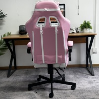 Chaise de jeu électrique réglable avec massage, en cuir PU rembourré, ergonomique, pivotante à 360 degrés, dossier inclinable et rétractable