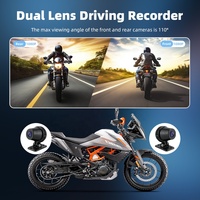 Caméra de tableau de bord double objectif HD 6,25'' 1560x720 avec TPMS, GPS, vitesse en temps réel, moule privé, déverrouillage rapide, Android Auto sans fil et CarPlay pour moto