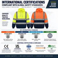 Sweat-shirt de travail haute visibilité avec logo personnalisé, pour la construction, les ouvriers d'usine, les mineurs, les travailleurs du charbon et du pétrole, vêtements de travail réfléchissants de sécurité