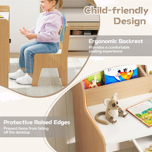 Bon marché <span class=keywords><strong>Table</strong></span> et chaise modernes en bois <span class=keywords><strong>multi</strong></span>-<span class=keywords><strong>activités</strong></span> pour enfants avec tiroir d'étagère pour le salon - Product Image 6
