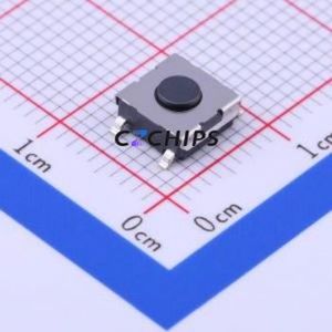 B3FS-1000P Tactile Switch SMD,6x6mm Switch Single Pole Single Throw Round Button 1N Vertical Mount - Product Image 1