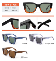 Lunettes de soleil carrées polarisées en acétate personnalisées avec logo, collection 2026 – Fabricant et designer de lunettes de soleil de mode haut de gamme