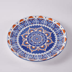 Ensemble de vaisselle en céramique de style marocain, 18 pièces, assiettes et bols en porcelaine, service pour 6 personnes, vente en gros de vaisselle - Product Image 3