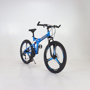 Bicicleta de Montaña Plegable DAURADA <span class=keywords><strong>King</strong></span> Kon de <span class=keywords><strong>26</strong></span> Pulgadas, 21 Velocidades, Frenos de Disco, Cuadro de Acero al Carbono Resistente a Impactos - Product Image 3