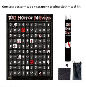 Pósteres de películas de terror, arte de pared, pinturas decorativas y carteles de películas raspables, títulos 100 para parejas, <span class=keywords><strong>agente</strong></span> proveedor 1688 - Product Image 6