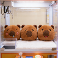Peluche Capybara Mignonne, Animal en Peluche avec Visages Amusants, Coussin Doux à Câliner, Cadeau pour Enfants, Prix de Machine à Pinces