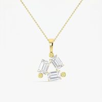 Collier en cuivre serti de diamants pour femmes - Collier en cuivre avec pendentif en zircon - Vente en gros d'usine