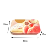 Boîte métallique aseptique rectangulaire coulissante pour chewing-gum, menthe, sucre, bonbons, épices, chocolat – Emballage personnalisé – Vente chaude
