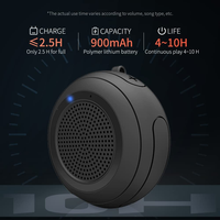 Haut-parleur de douche portable avec spectacle de lumière, radio FM, microphone, étanche, haut-parleur à ventouse