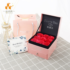 <span class=keywords><strong>Caja</strong></span> de regalo de rosas de joyería, decoración de flores artificiales, collar de lujo, pendientes, <span class=keywords><strong>caja</strong></span> de anillo para ceremonia, propuesta de aniversario de boda, esposa - Product Image 6