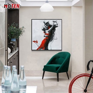 Artículos modernos para el hogar mujer flamenca española bailarina pintura al óleo estilo abstracto lienzo decoración de pared para sala de estar - Product Image 4