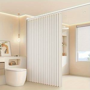 <span class=keywords><strong>Rideau</strong></span> <span class=keywords><strong>de</strong></span> <span class=keywords><strong>douche</strong></span> pliable imperméable en lin personnalisé avec fermeture magnétique double face - Product Image 2