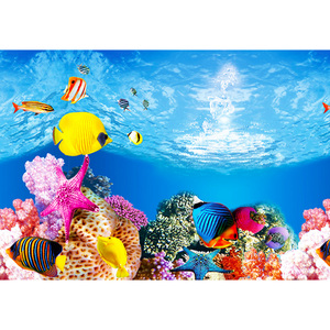 3D Fisch Kunststoff <span class=keywords><strong>Aquarium</strong></span> Dekoration Hintergrund Aufkleber Dekoration <span class=keywords><strong>Aquarium</strong></span> Dekoration - Product Image 1