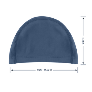 Bonnet de bain unisexe multicolores en polyester enduit PU imperméable et élastique avec pince-nez et bouchons d'oreilles - Product Image 4