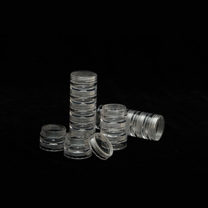 Transparent Storage <b>Box</b> 5Pc Set 3x3x8cm Round PP Plastic Travel Cosmetic Container With Lid For <b>Makeup</b> Organization - Product Image 2