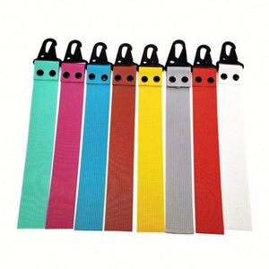 Various Color Plain Nylon Metal <b>Key</b> <b>Ring</b> Holder Fabric <b>Custom</b> Car Keychain - Product Image 1