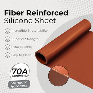 Rote 70A faser verstärkte Silikon folie Hochtemperatur-Hochleistungs-Glasfaser verstärkung Silikon kautschuk Mad - Product Image 2