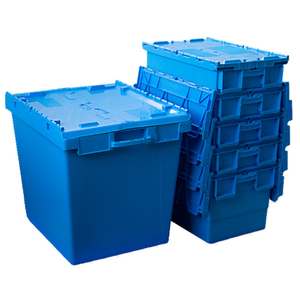 Cassa in Plastica Impilabile di Alta Qualità con Coperchio, Contenitore per Stoccaggio Resistente, Casse in Plastica per Carichi Pesanti - Product Image 1