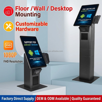 Kiosque de paiement en libre-service 23,6'' 23,8'' Android Windows SDK avec écran tactile 10 points et caméra de reconnaissance faciale