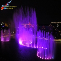 Fuente Musical para Piscinas de Río o Lago de Último Diseño, 100 Metros, Fabricación y Construcción de Fuentes de Agua Danzante con Luces