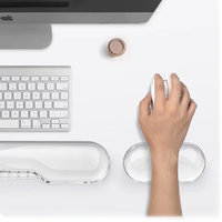 Repose-poignets transparent en silicone pour clavier et souris, vente en gros