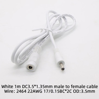 En stock – Câble d'extension d'alimentation Yigao DC 3.5 1.35mm Mâle-Femelle, 22AWG, gaine PVC, cuivre nu, basse tension 5V, usage industriel