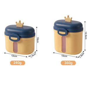 Boîte Portable de stockage de nourriture pour bébé, boîte de stockage de <span class=keywords><strong>lait</strong></span> en poudre de dessin animé pour bébé, récipient de collation de céréales essentielles - Product Image 6